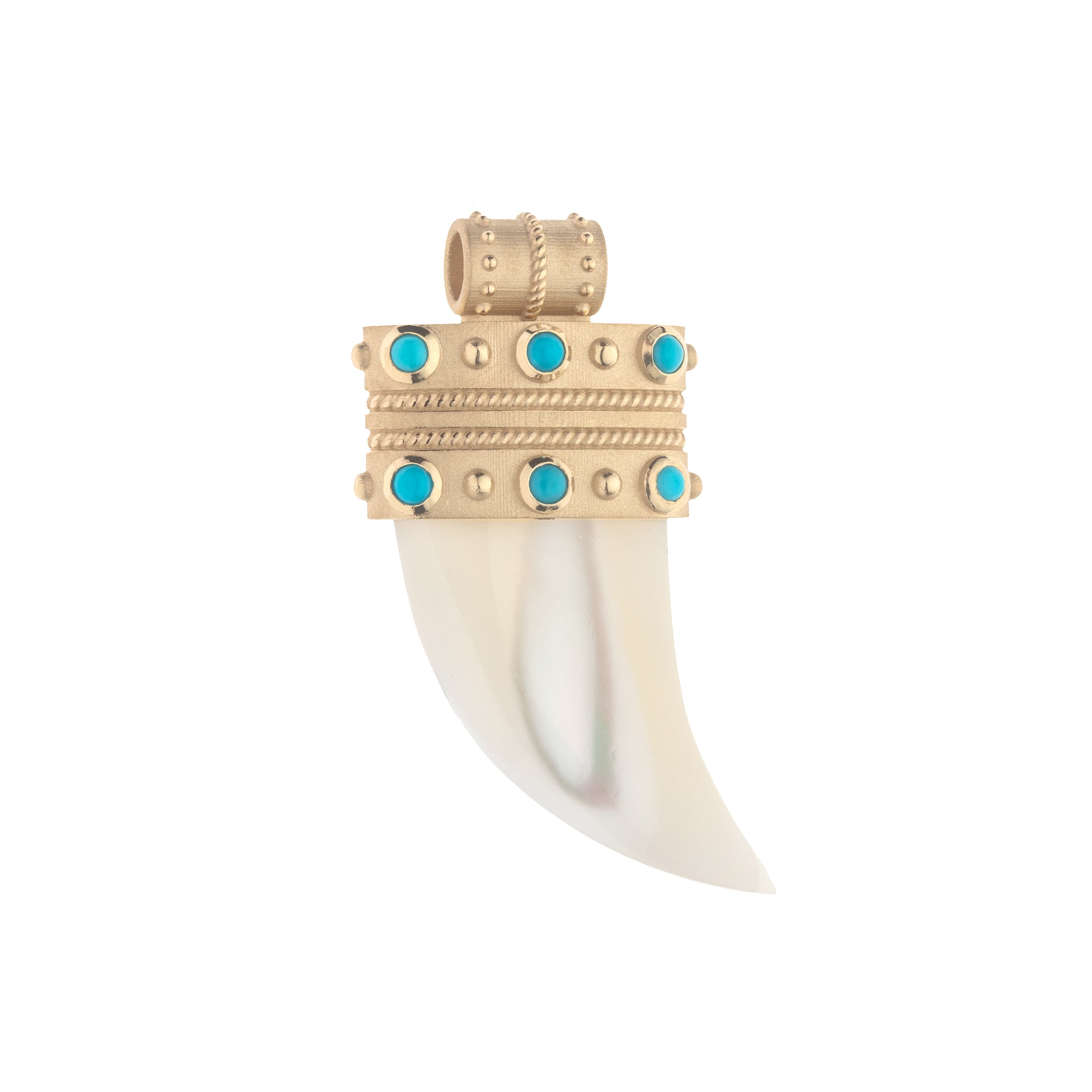 PROTECT 14k Mother of Pearl Tusk Pendant